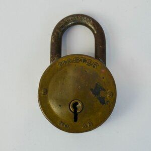 Vintage Master Lock No. 48 Padlock NO KEY Made in USA